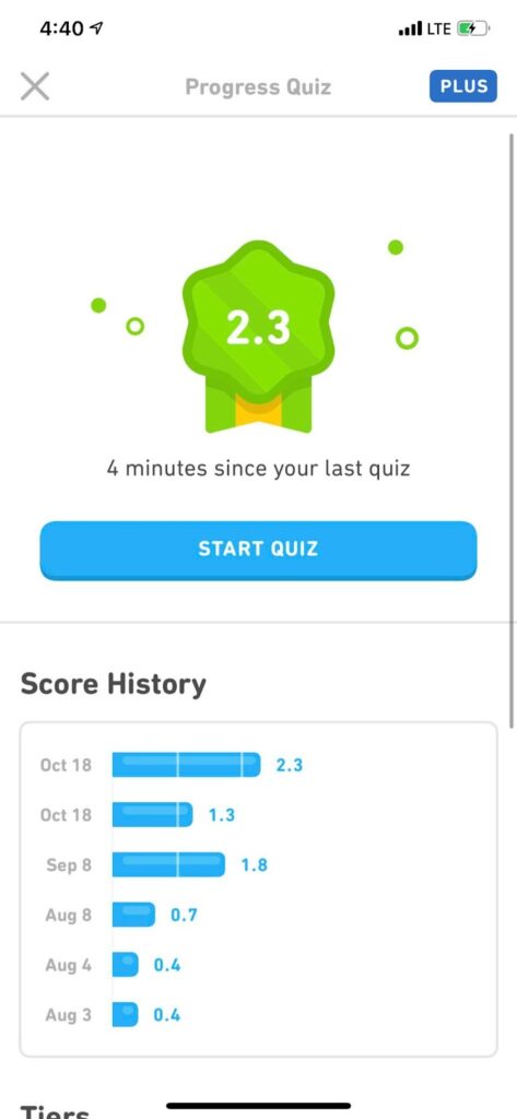 Duolingo Quiz Competition example