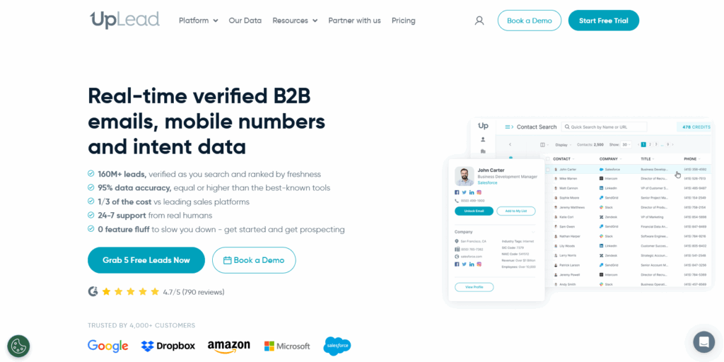 UpLead B2B Database Business Contact Data Provider