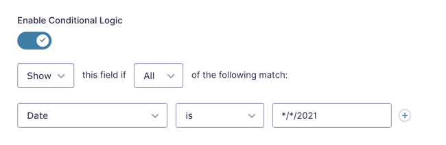 forms conditional logic date year