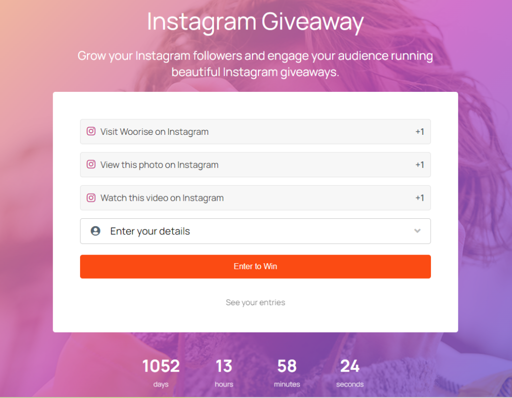 giveaway lead magnet example