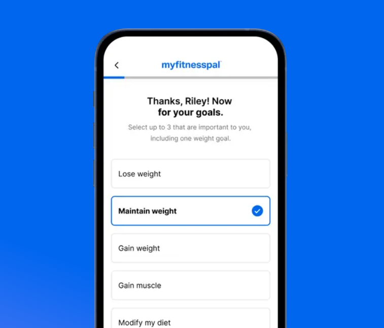 MyFitnessPal mobile app lead magnet example