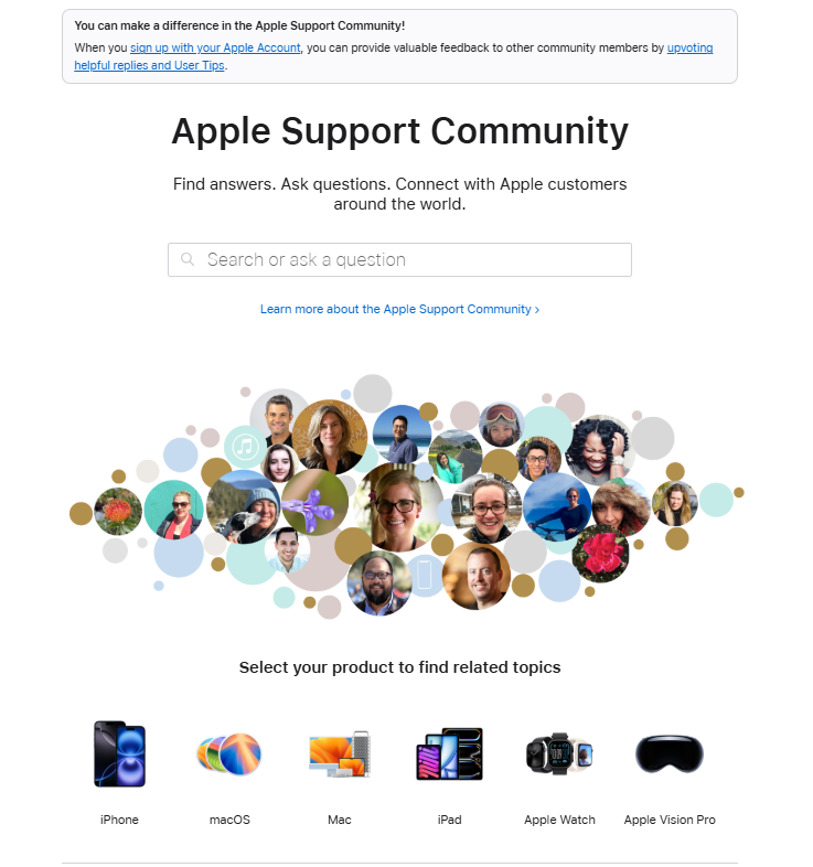 apple support community