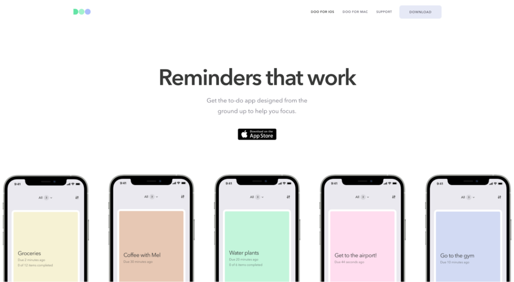 illustrated hero shot from a landing page by Doo