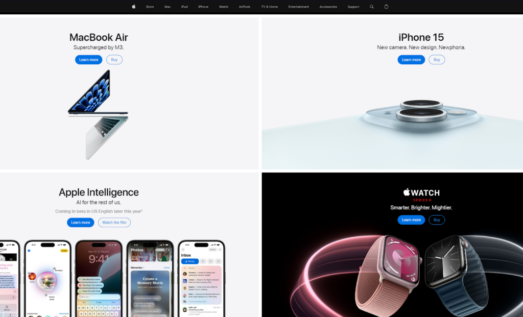 Apple monochromatic color scheme to create a minimalistic aesthetic