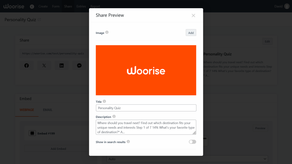 share preferences