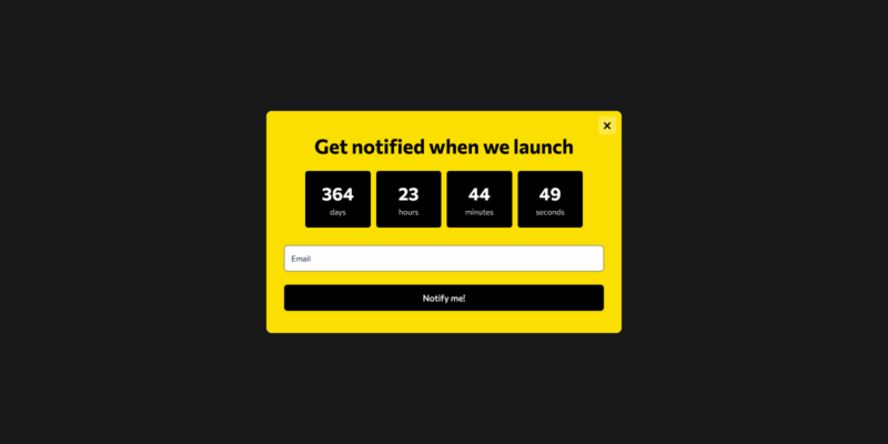 Countdown Timer Popup