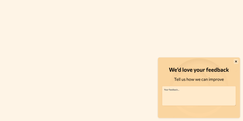 feedback request popup template