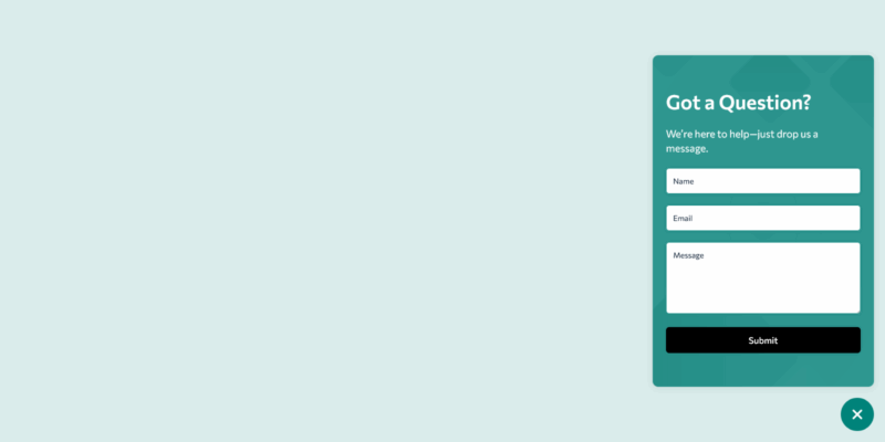 Popover Contact Form