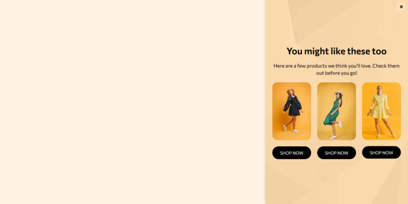 Product Recommendation Popup