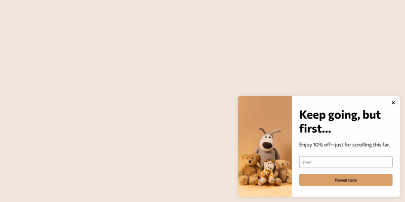 scroll triggered popup template