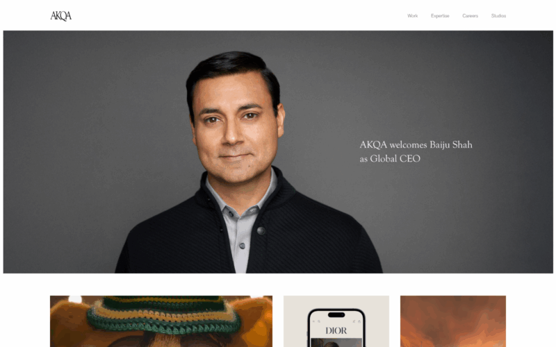 AKQA Landing Page Example