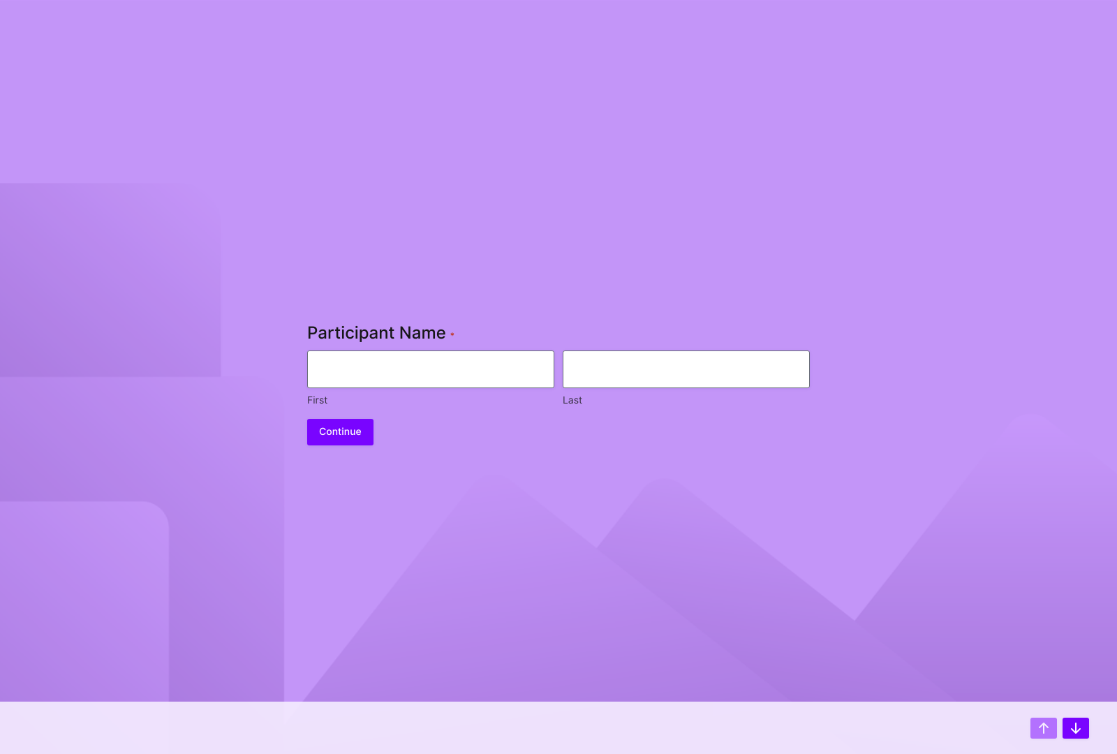 Brand Personality Quiz Template showing question fields, radio buttons, and a submit button for user interaction.