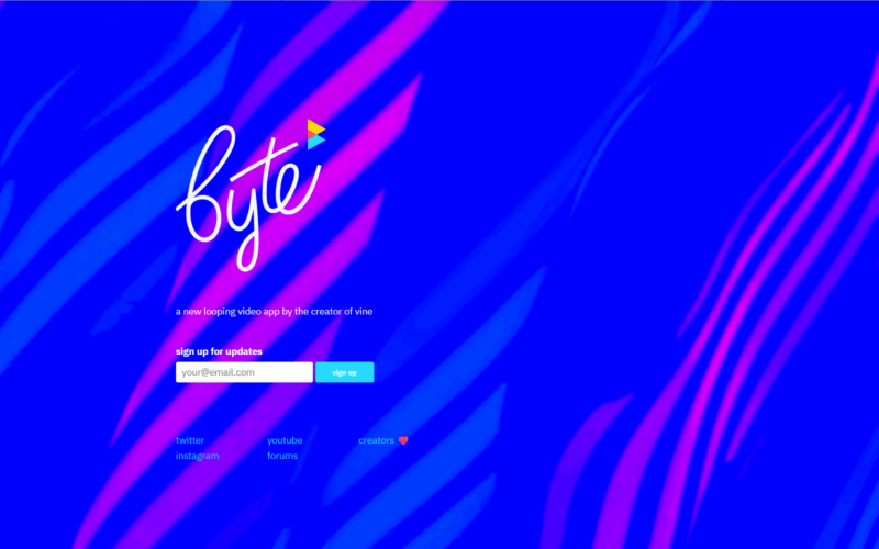 byte coming soon landing page example