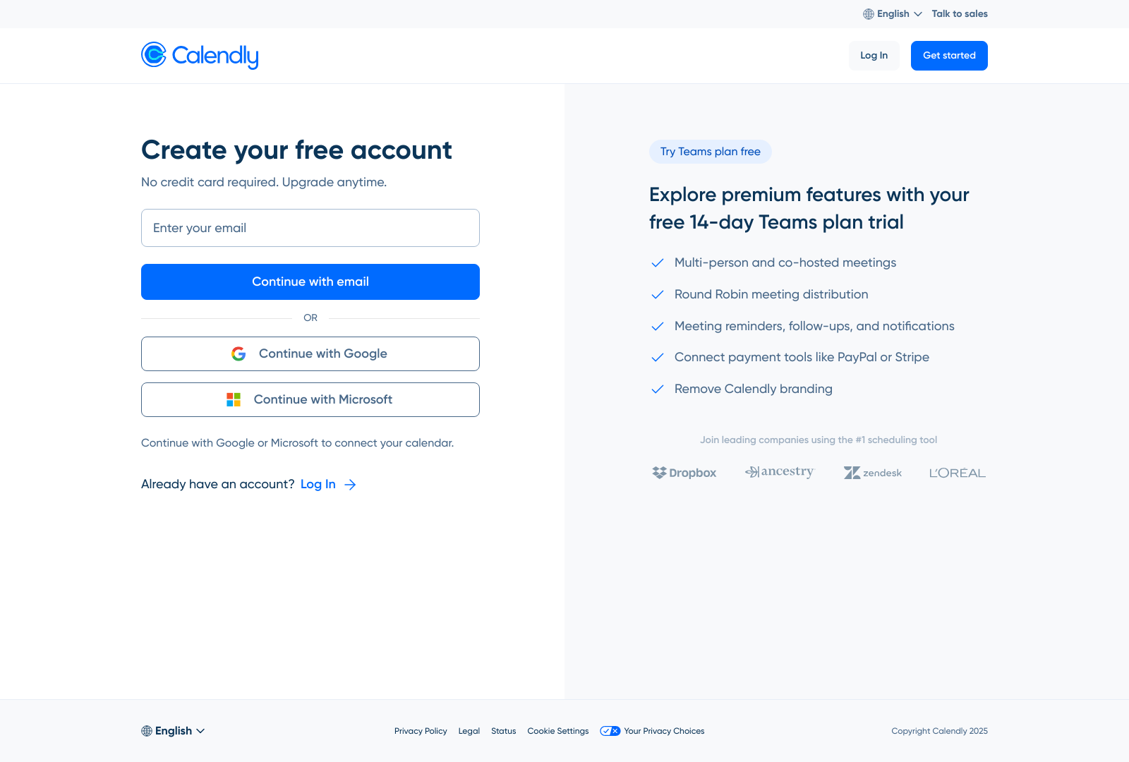 Calendly Signup Landing Page Example – Woorise