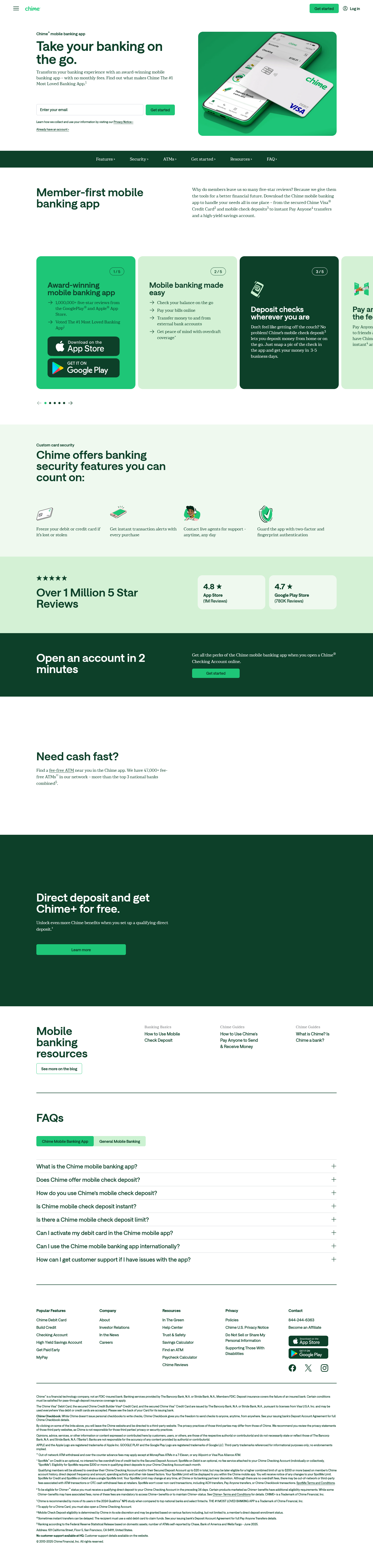 chime landing page example