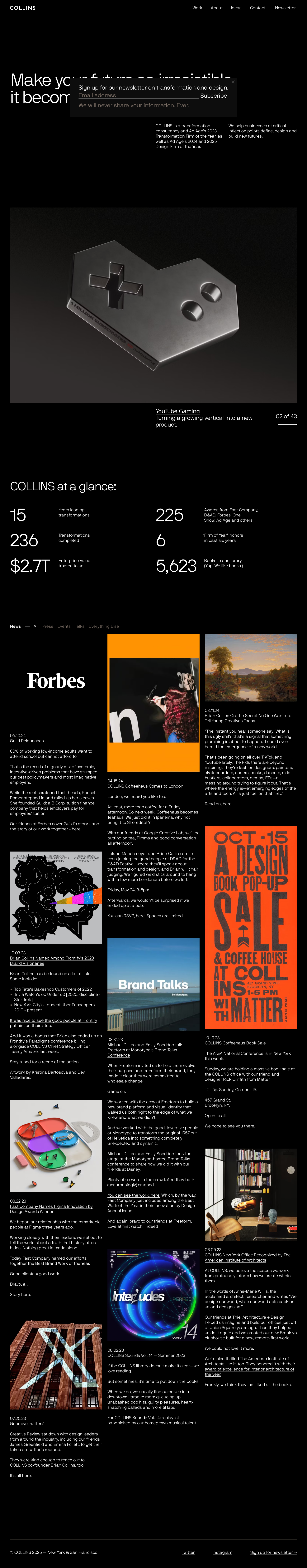 Collins Landing Page Example