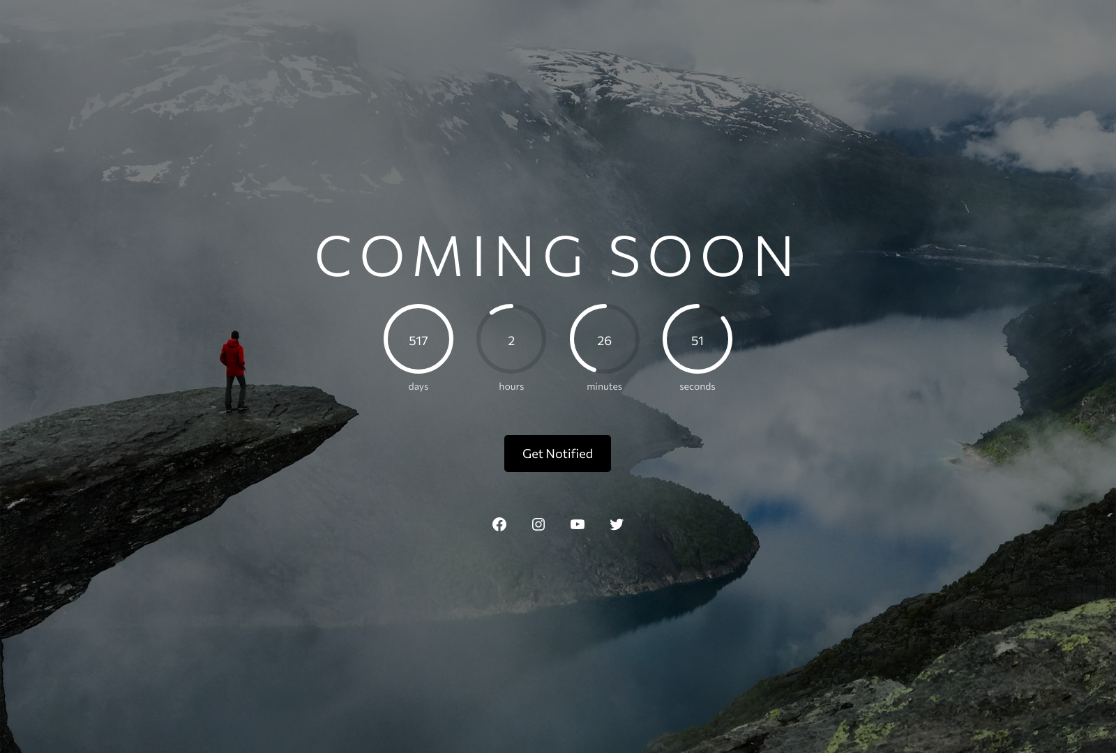 Coming Soon Popup Signup Template with email field, submit button, and engaging layout.