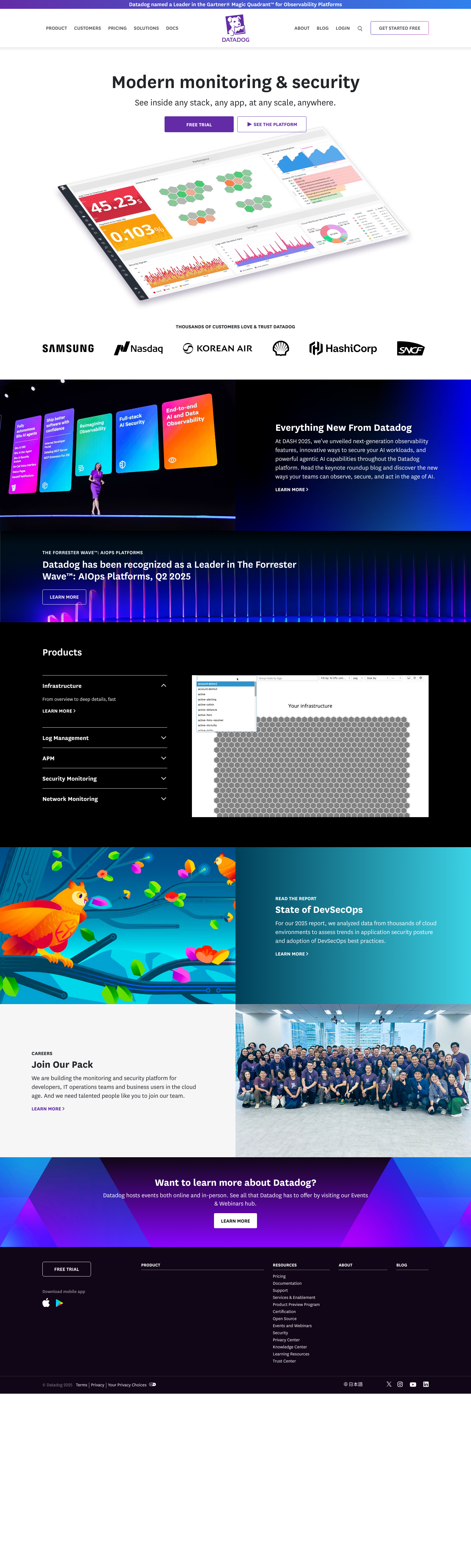 Datadog Landing Page Example