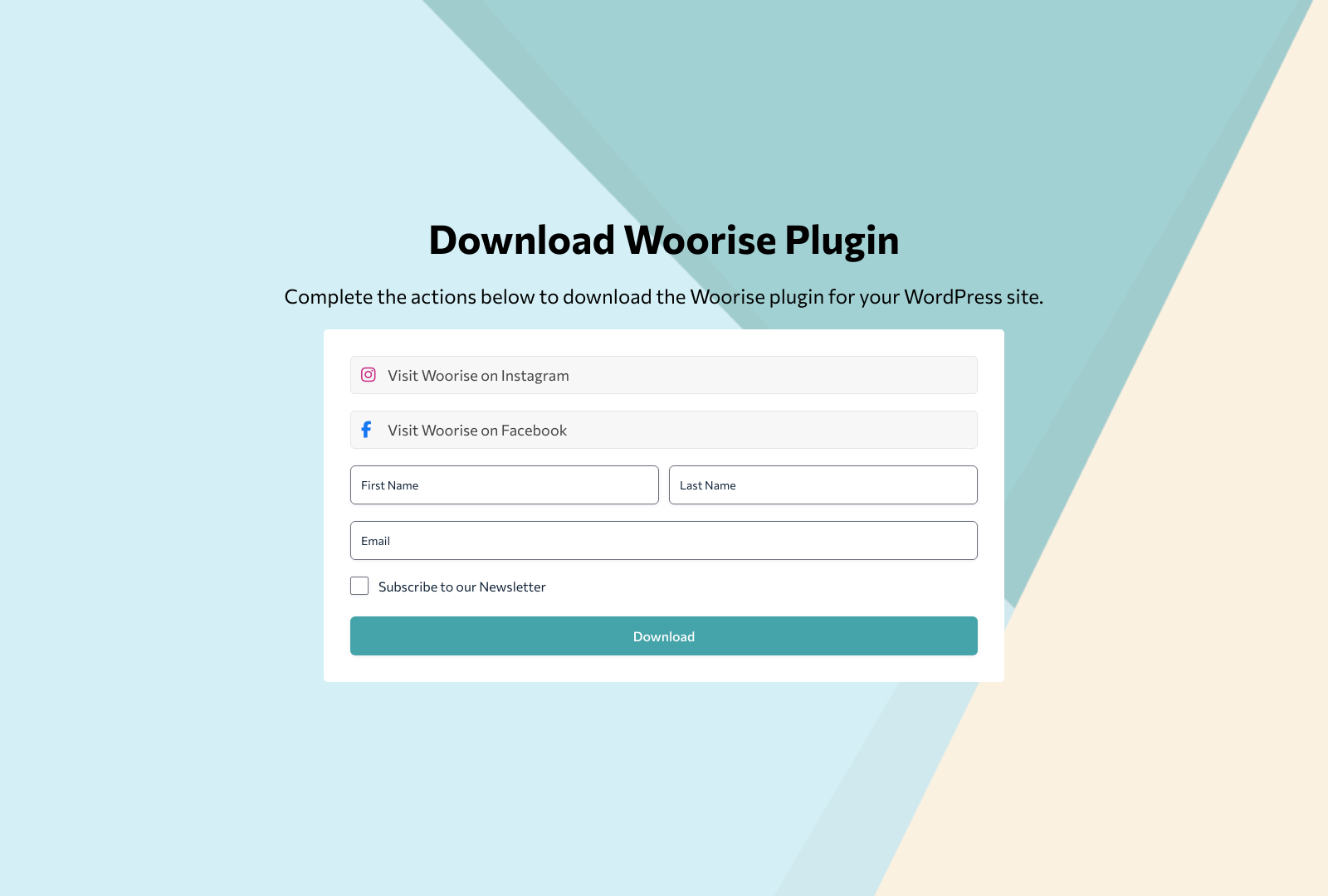 Download Unlock Template with fields for user actions and download button for PDFs, e-books, apps, and more.