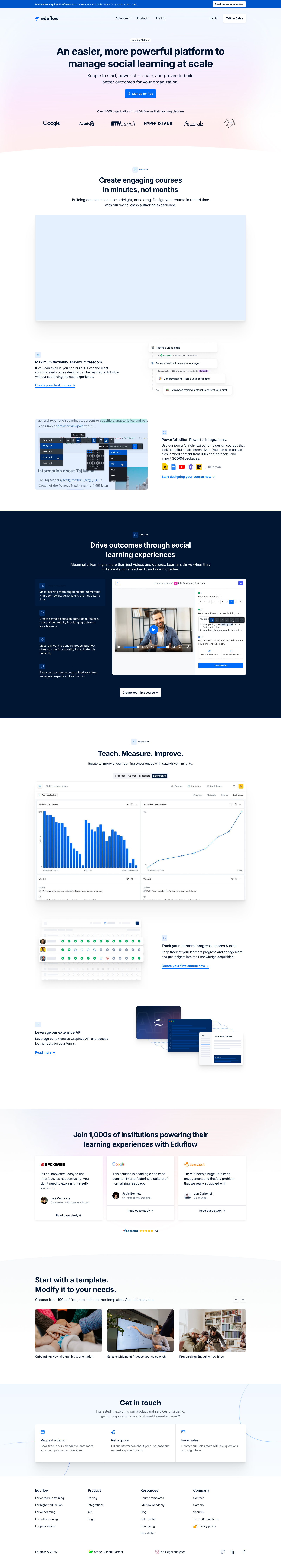 Eduflow Landing Page Example