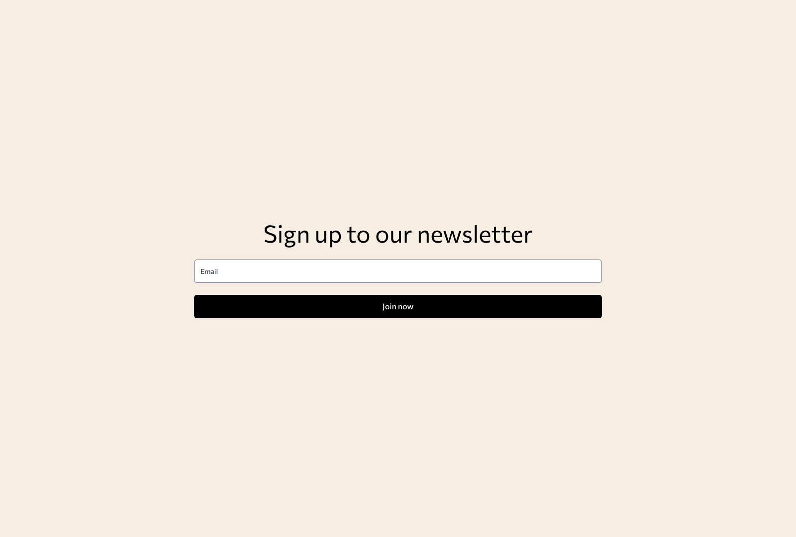 Email Only Signup Template with email field and submit button in a clean layout.