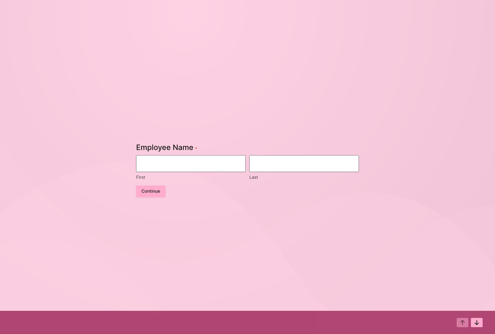 Employee Satisfaction Survey Template with fields for rating, comments, and submit button.