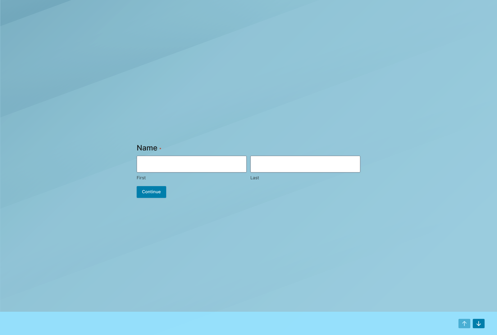Fishing Equipment Recommendation Quiz Template showing fields, quiz questions, and submit button.