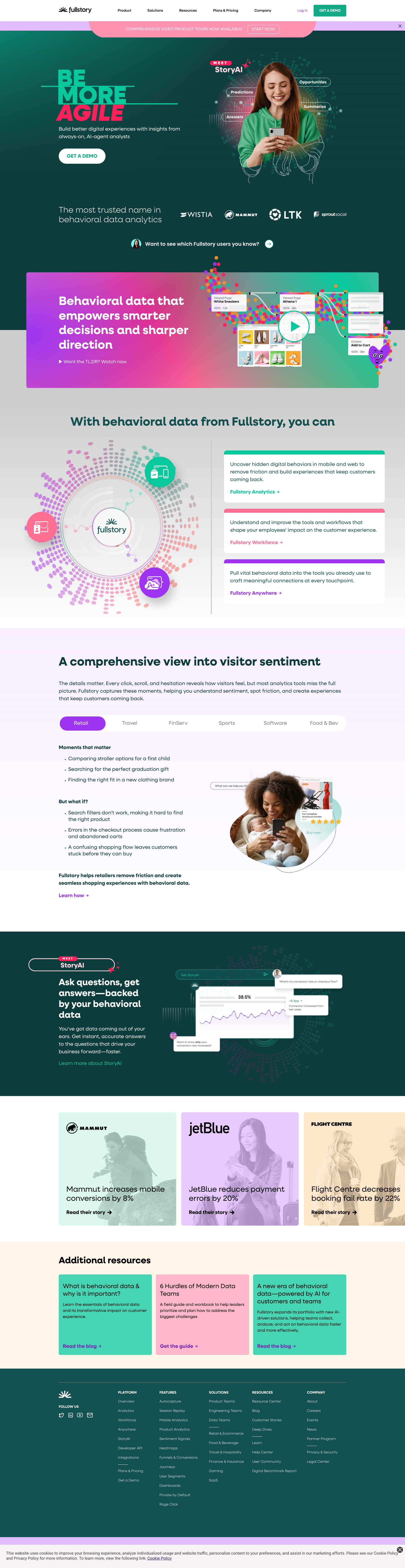 FullStory Landing Page Example