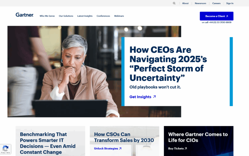 gartner landing page example