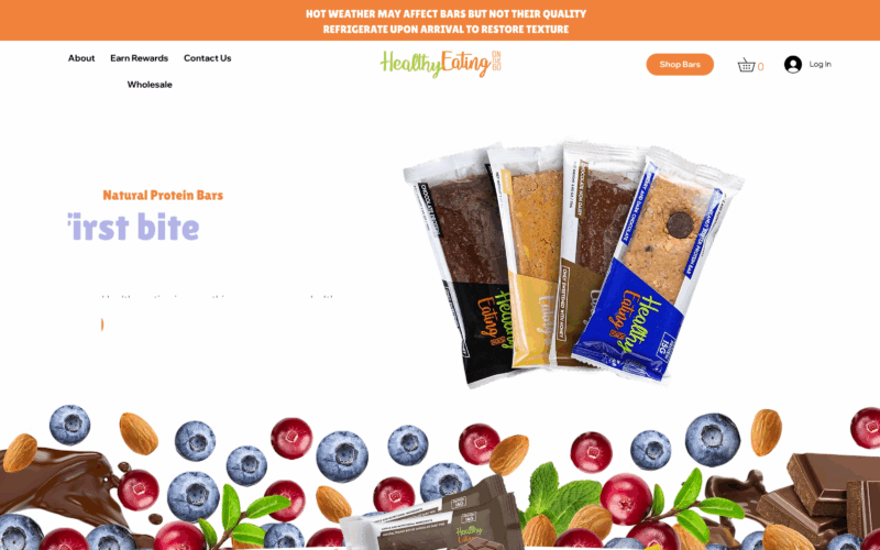 Healthy On The Go Landing Page Example