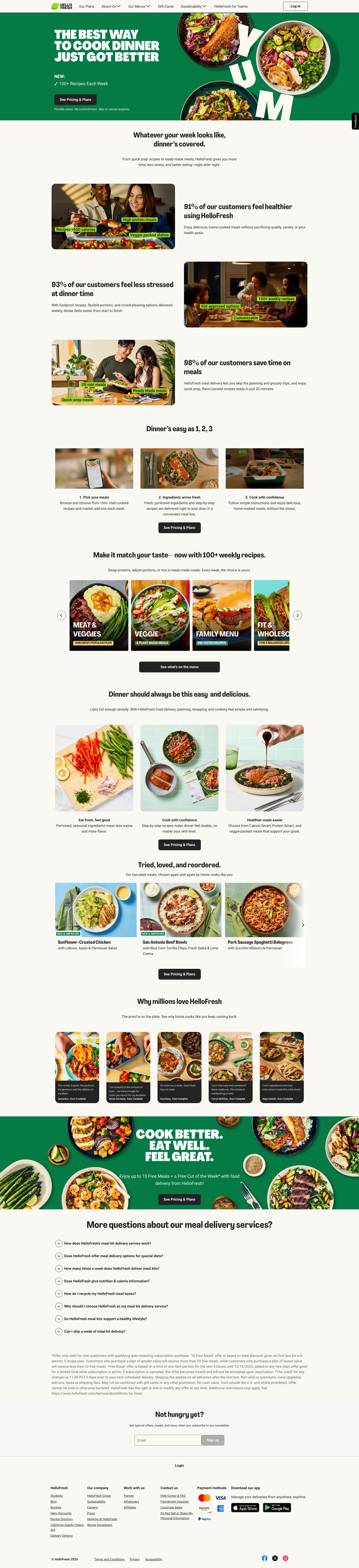 HelloFresh Landing Page Example