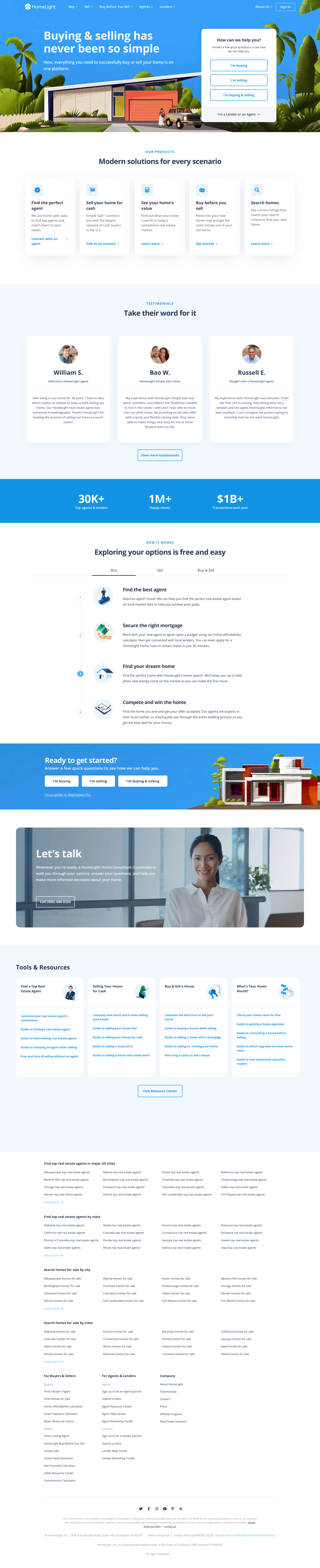 HomeLight Landing Page Example