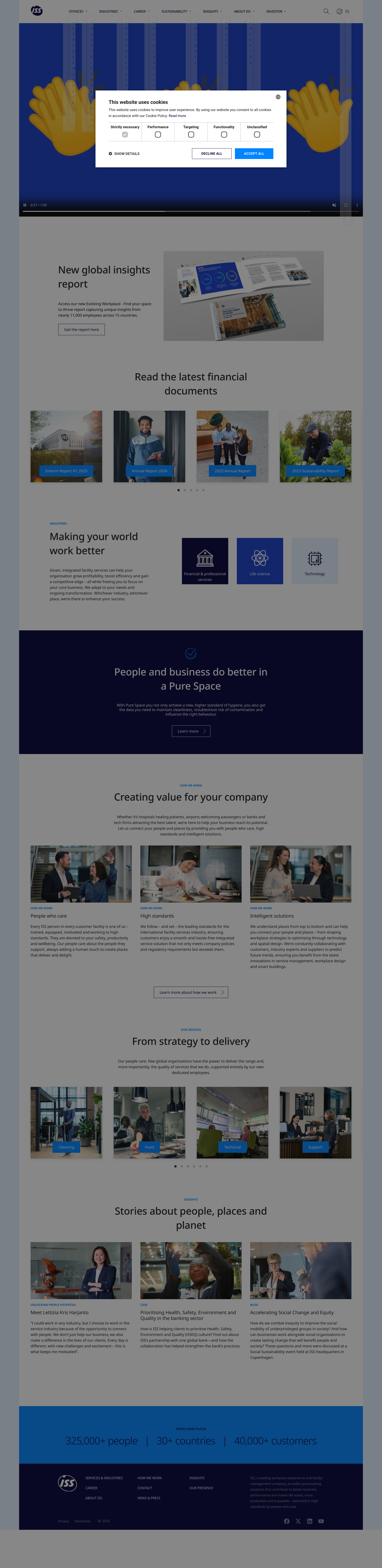 ISS World Landing Page Example