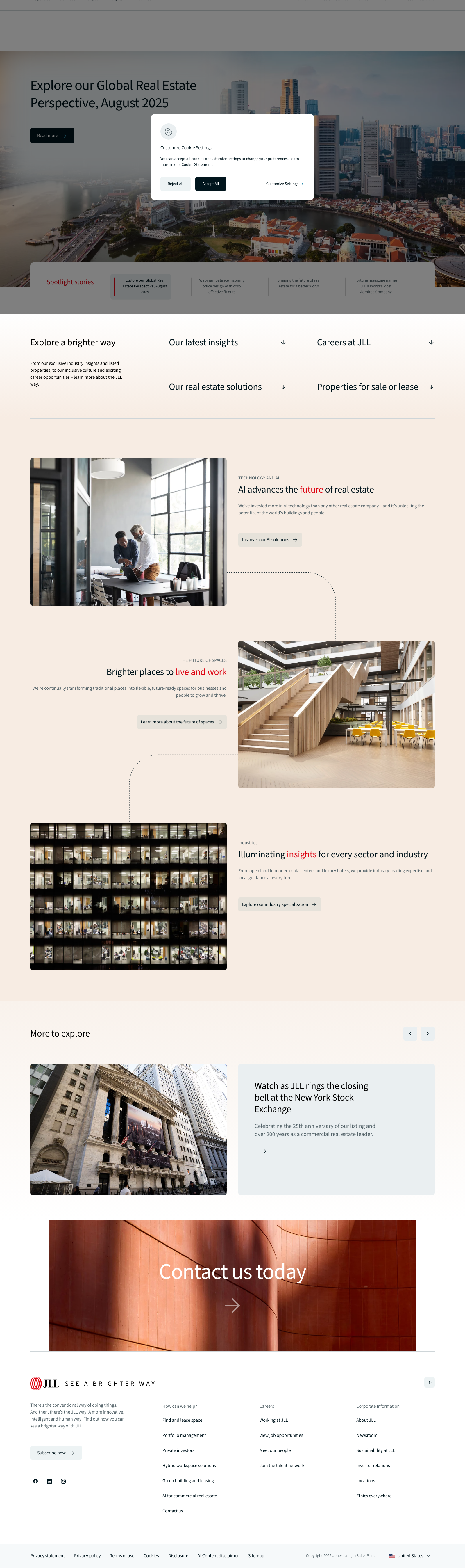 JLL Landing Page Example