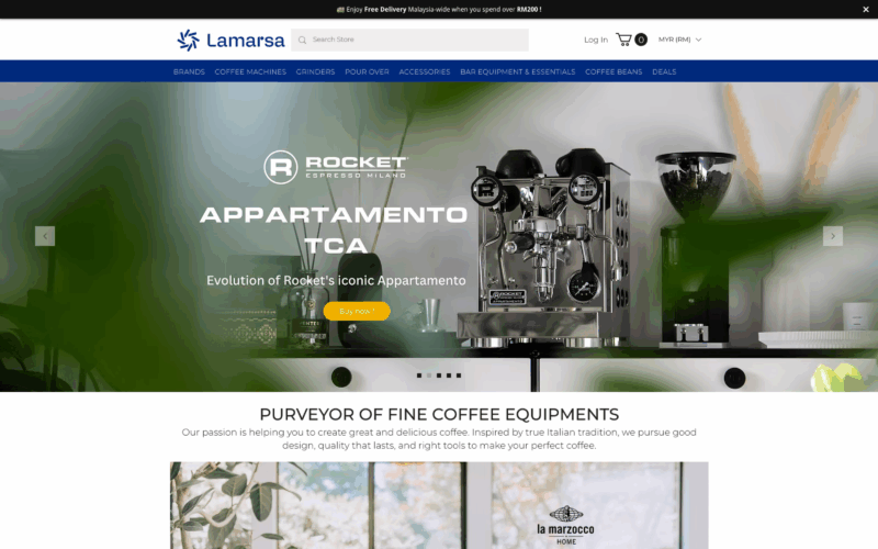 Lamar's Coffee Landing Page Example