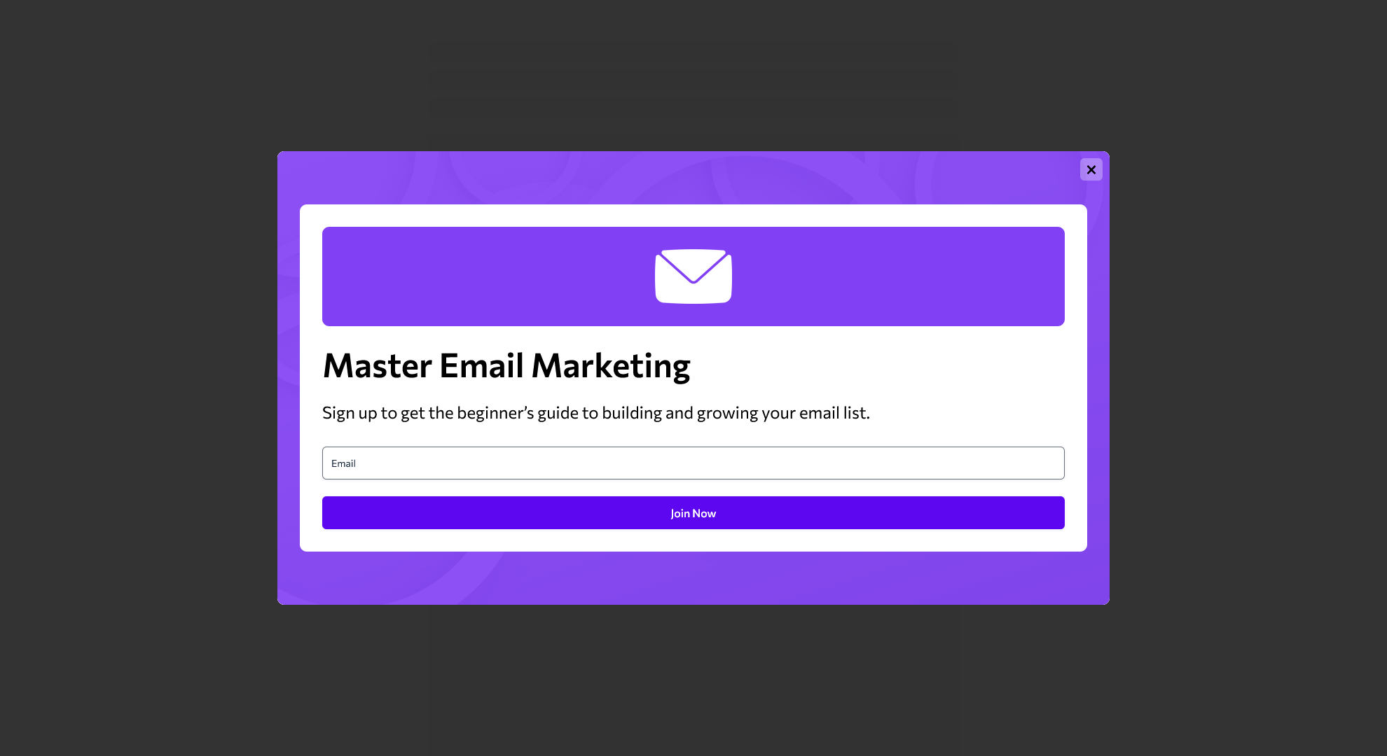 Lead Magnet Popup Template with customizable fields and buttons for capturing visitor details.