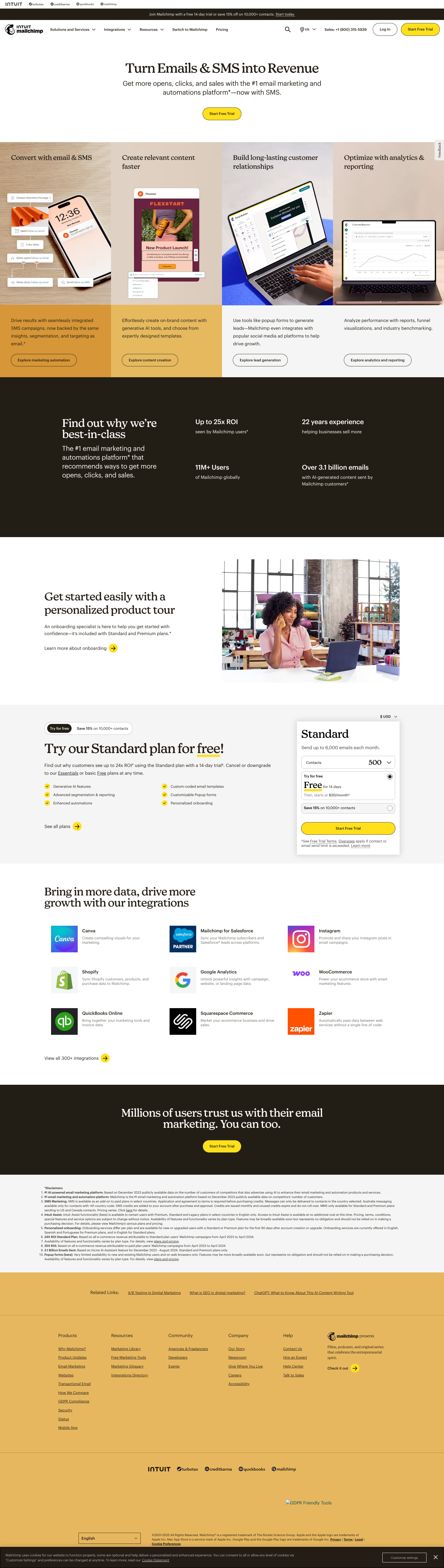 Mailchimp Landing Page Example