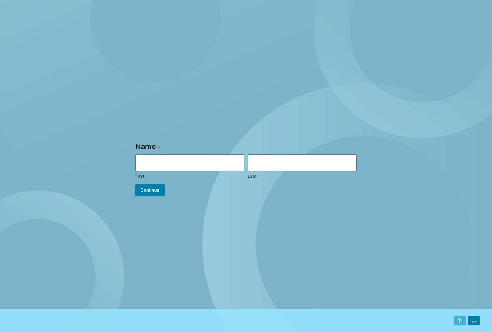 My Favorite Things Questionnaire Form Template with fields for favorite items and submit button.