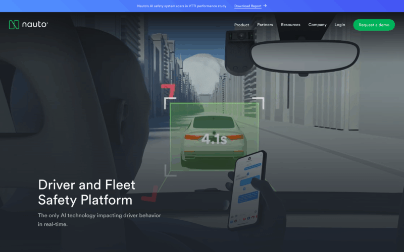 Nauto Landing Page Example