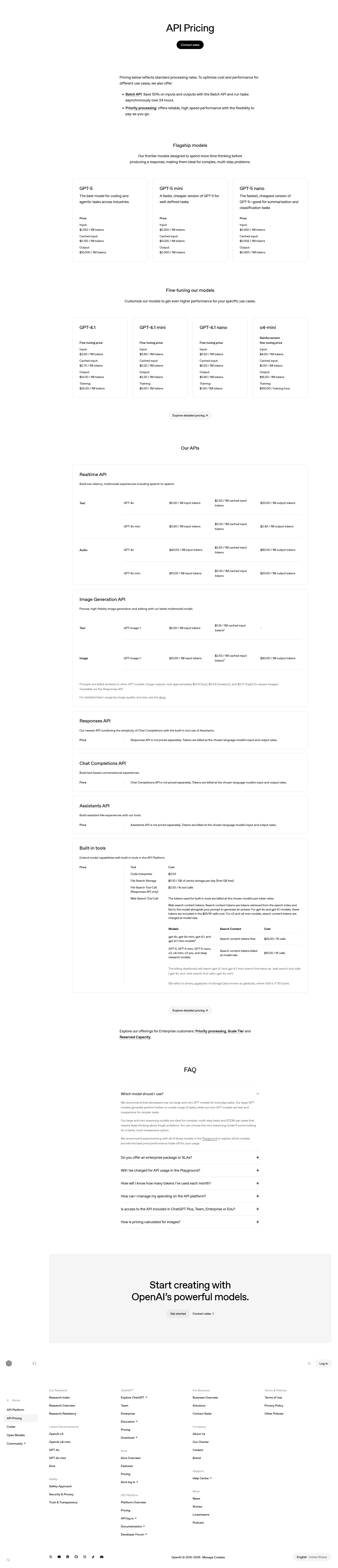 openai pricing landing page example