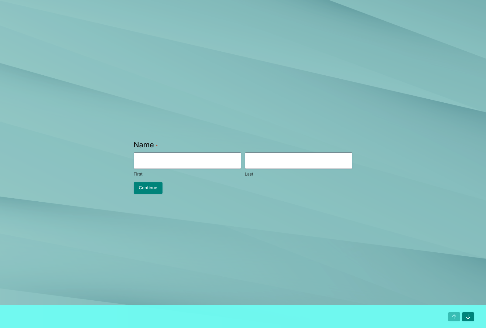 Presentation Feedback Survey Template with fields for audience insights and buttons for submission.