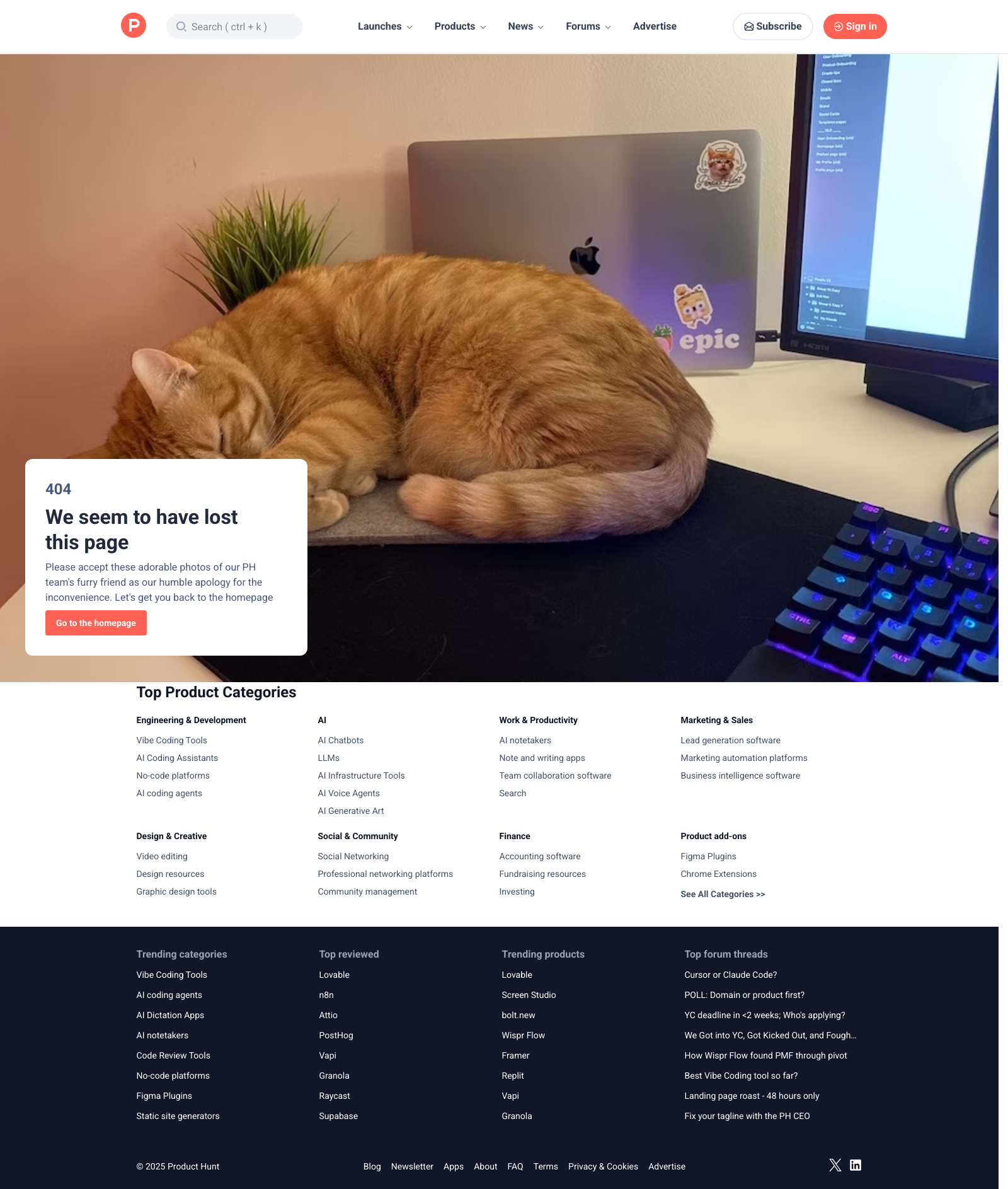 Product Hunt Signup Landing Page Example