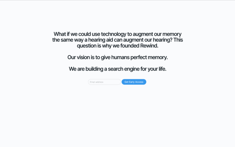 rewind coming soon landing page example