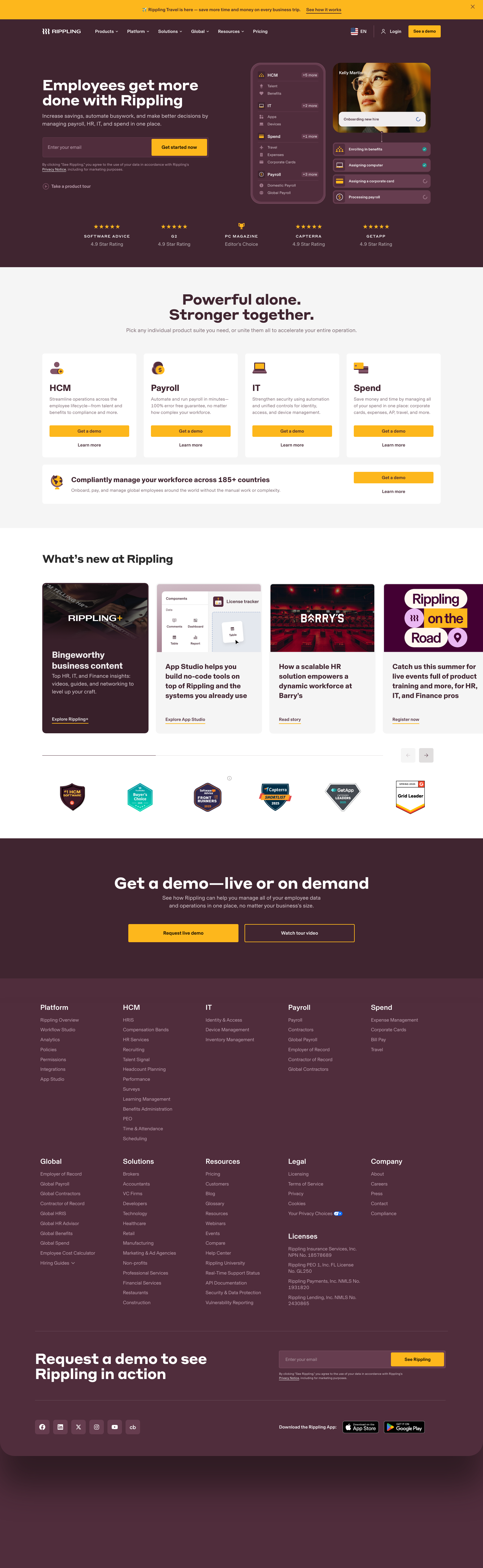 Rippling Landing Page Example