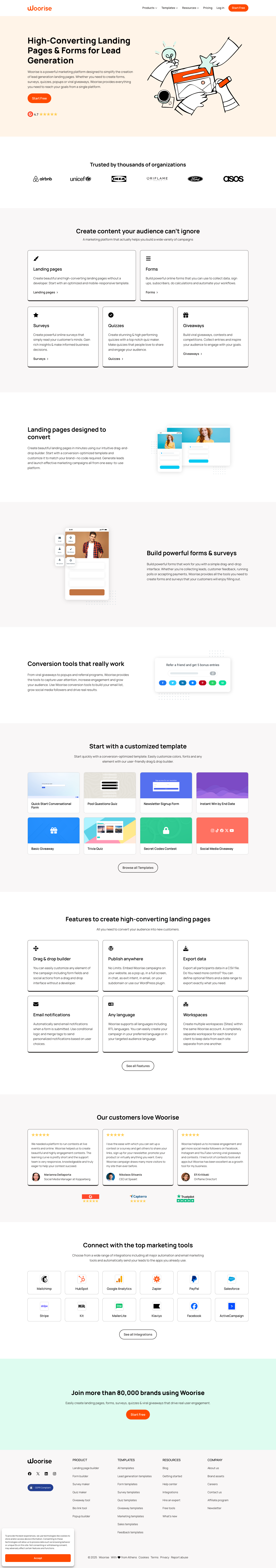 Screenshot of Scholarship Application Form Template with fields for personal info, education details, and a submit button.