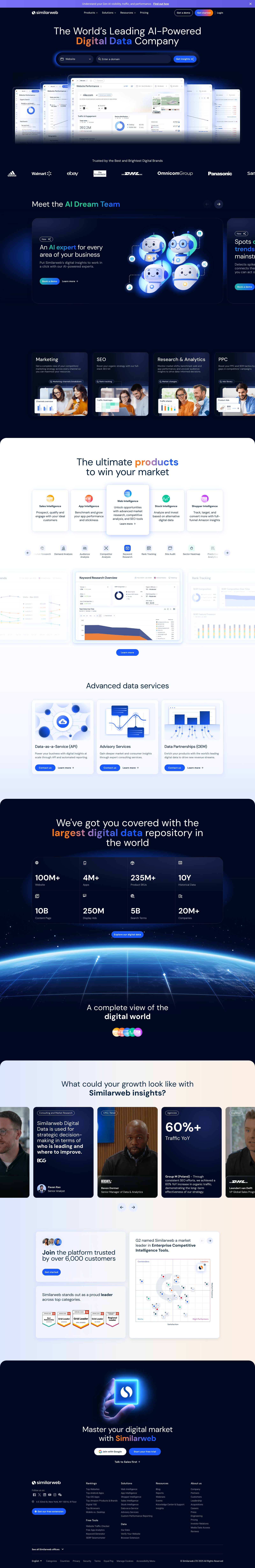 SimilarWeb Landing Page Example