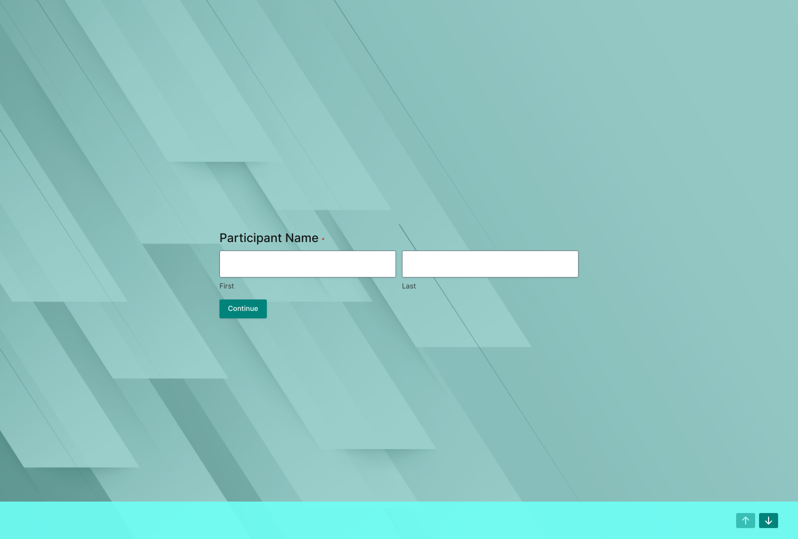 Smart TV Recommendation Quiz Template with interactive fields and submit button.