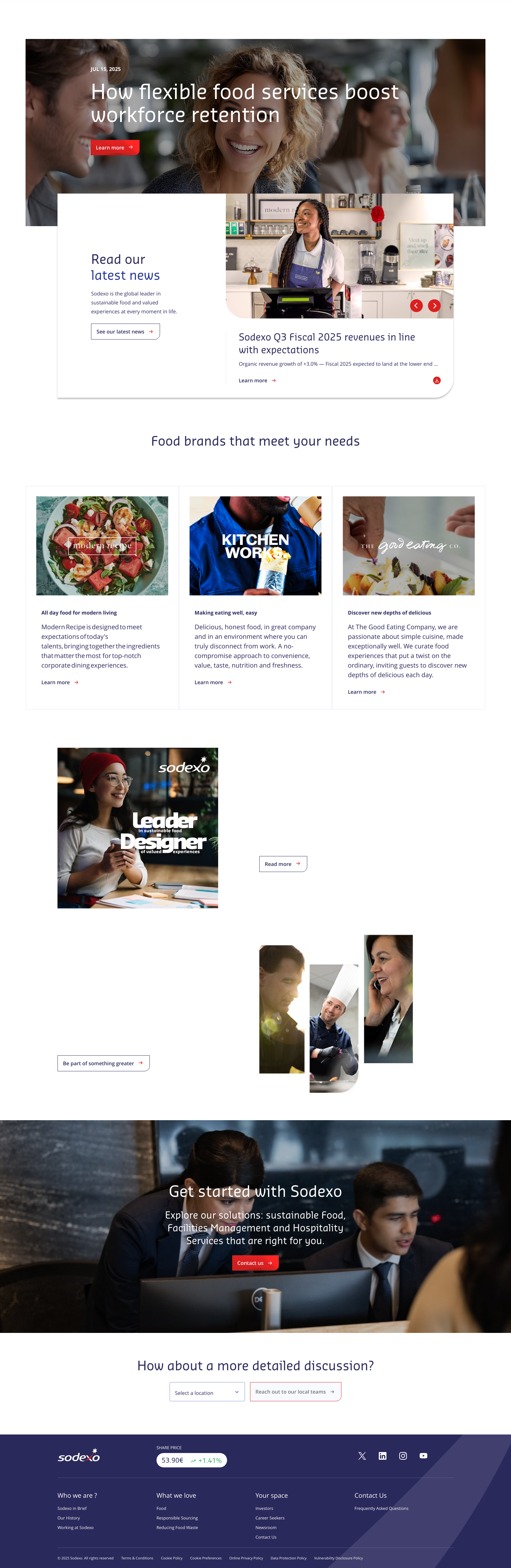 Sodexo Landing Page Example