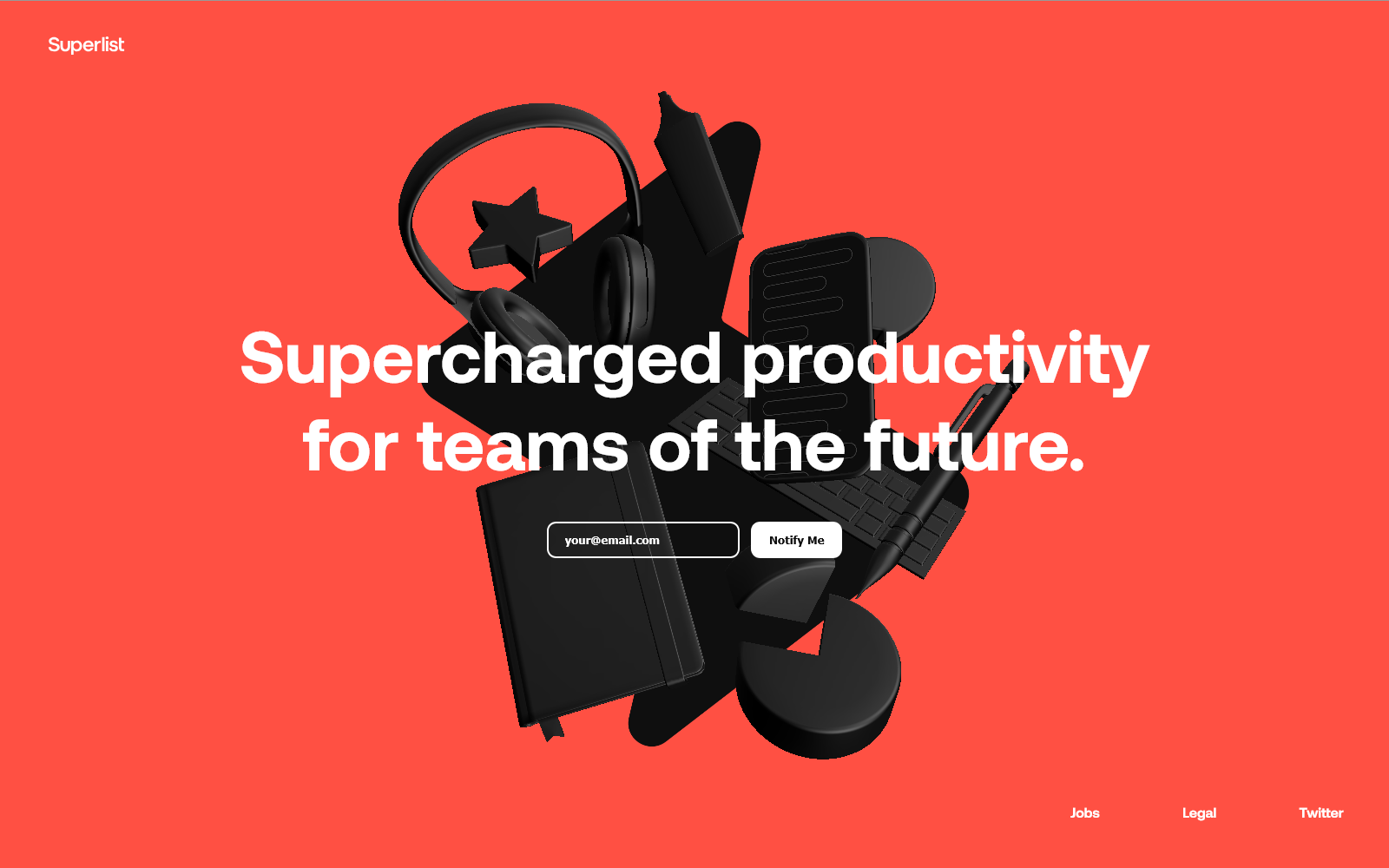 Superlist Coming Soon Landing Page Example – Woorise