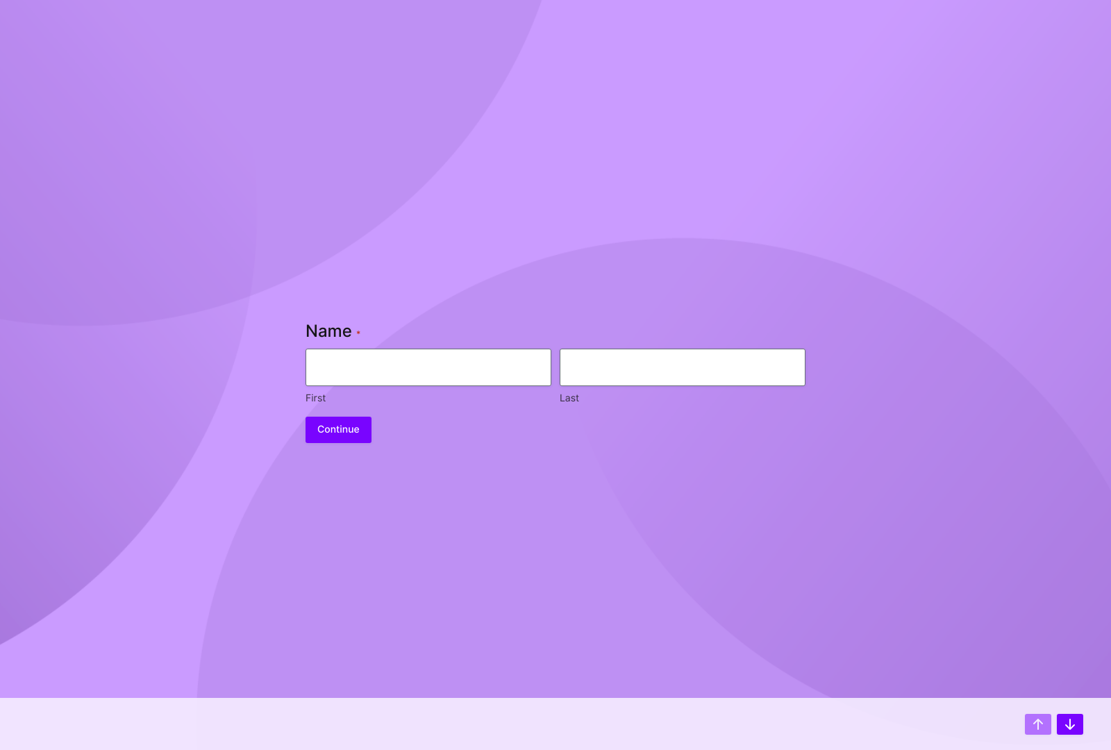 Screenshot of T-Shirt Recommendation Quiz Template with quiz fields and submit button visible.